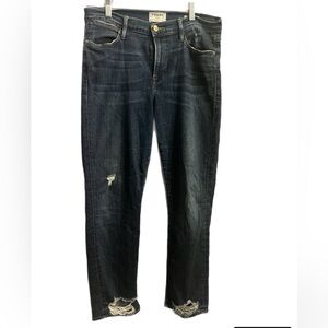 Woman’s Frame Le High Distressed Straight Leg Jeans Size 30 spring denim